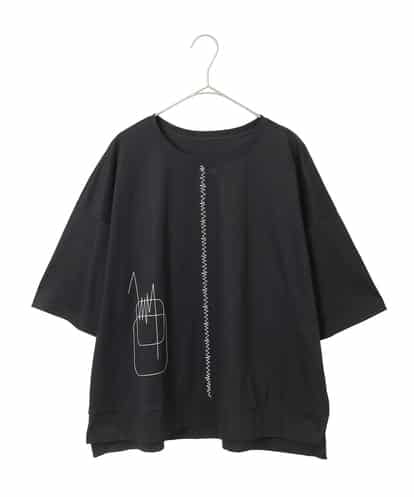 RLKIE10210 HIROKO BIS GRANDE 【接触冷感】ミシンステッチボクシーシルエットTシャツ