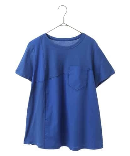 RLKIT10200 HIROKO BIS GRANDE 【洗濯機で洗える】アクセントステッチ異素材ジョイントTシャツ