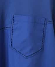 RLKIT10200 HIROKO BIS GRANDE(ヒロコ ビス グランデ) 【洗濯機で洗える】アクセントステッチ異素材ジョイントTシャツ ブルー