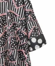 RLKIW30210 HIROKO BIS GRANDE(ヒロコ ビス グランデ) 【大きいサイズ】ジオメトリックドットデザインTシャツ /洗濯機で洗える ピンク