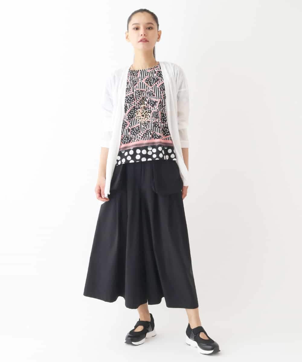 RLKIW30210 HIROKO BIS GRANDE(ヒロコ ビス グランデ) 【大きいサイズ】ジオメトリックドットデザインTシャツ /洗濯機で洗える ピンク