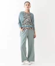 RLKIW30210 HIROKO BIS GRANDE(ヒロコ ビス グランデ) 【大きいサイズ】ジオメトリックドットデザインTシャツ /洗濯機で洗える ピンク