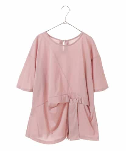 RLKIW32190  【大きいサイズ】フロントリボンカットソーTシャツ /洗える