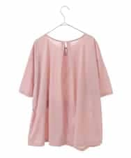 RLKIW32190 HIROKO BIS GRANDE(ヒロコ ビス グランデ) 【大きいサイズ】フロントリボンカットソーTシャツ /洗える ピンク