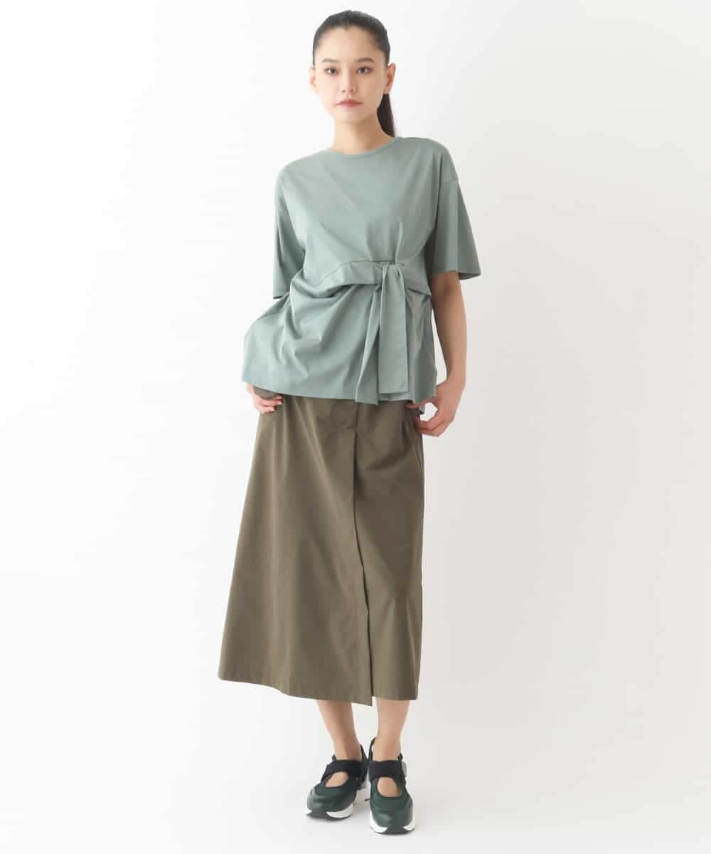 RLKIW32190 HIROKO BIS GRANDE(ヒロコ ビス グランデ) 【大きいサイズ】フロントリボンカットソーTシャツ /洗える ピンク