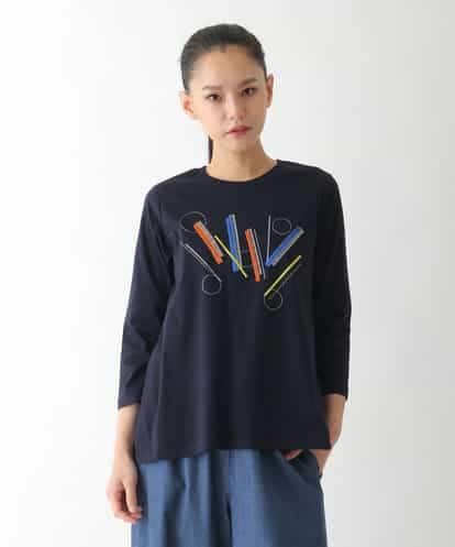 RLKJB12250  【大きいサイズ】クラフト刺繍デザインカットソー