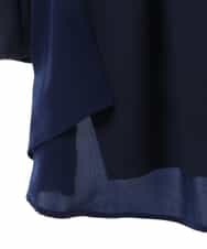 RLKJQ10290 HIROKO BIS GRANDE(ヒロコ ビス グランデ) 【洗える/日本製】異素材ジョイントプルオーバー ブルー