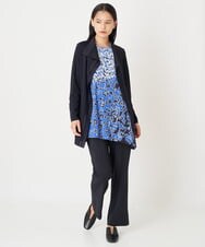 RLKJS01280 HIROKO BIS GRANDE(ヒロコ ビス グランデ) 【洗濯機で洗える】フラワーモチーフAラインチュニック レッド