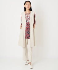 RLKJS01280 HIROKO BIS GRANDE(ヒロコ ビス グランデ) 【洗濯機で洗える】フラワーモチーフAラインチュニック レッド
