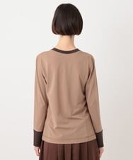 RLKJS02250 HIROKO BIS GRANDE(ヒロコ ビス グランデ) 【洗える】ドライタッチライトボーダーカットソー グリーン