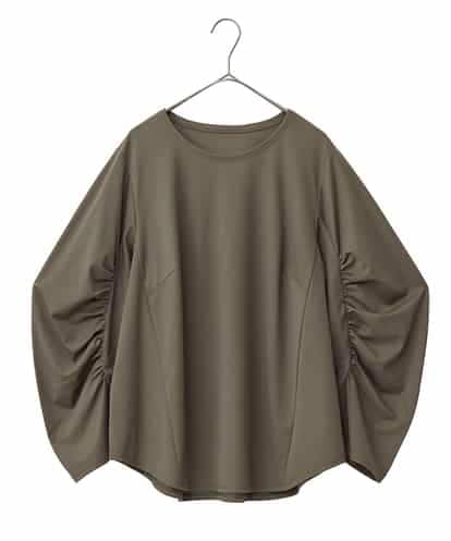 RLKJV01250  【大きいサイズ】ギャザースリーブジャージープルオーバー /洗える