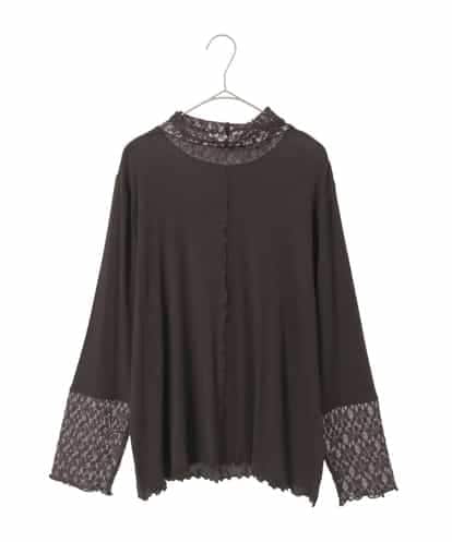 RLKLE25190 HIROKO BIS GRANDE 【大きいサイズ】レースジョイントストレッチプルオーバー