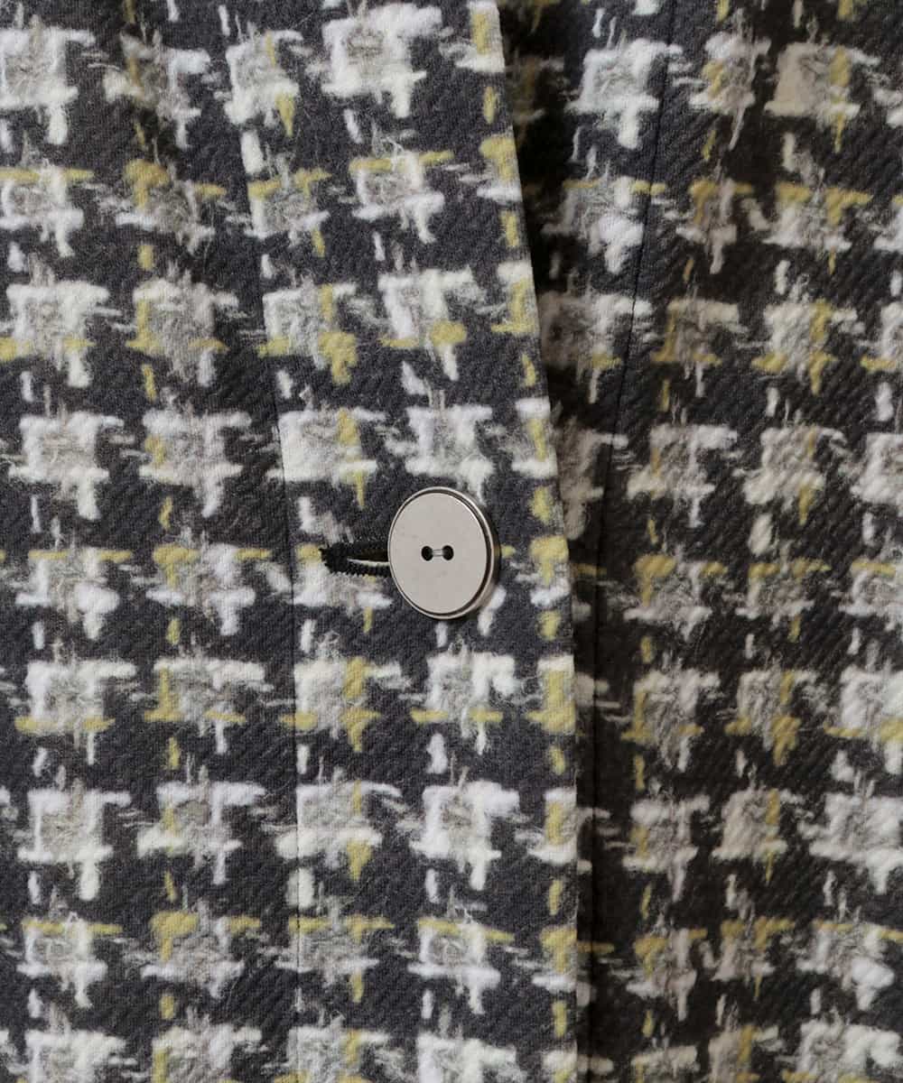 RLKLT30380 HIROKO BIS GRANDE(ヒロコ ビス グランデ) 【洗濯機で洗える】千鳥格子プリントデザインジレ ブラック