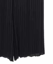 RLLAA03310 HIROKO BIS GRANDE(ヒロコ ビス グランデ) 【大きいサイズ】バックサテンジョーゼットプリーツパンツ /洗える /洗える ブラック