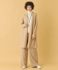 RLLAA32280 HIROKO BIS GRANDE(ヒロコ ビス グランデ) 【大きいサイズ】ダブルクロスワイドパンツ /洗える ベージュ