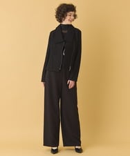 RLLAA32280 HIROKO BIS GRANDE(ヒロコ ビス グランデ) 【大きいサイズ】ダブルクロスワイドパンツ /洗える ベージュ