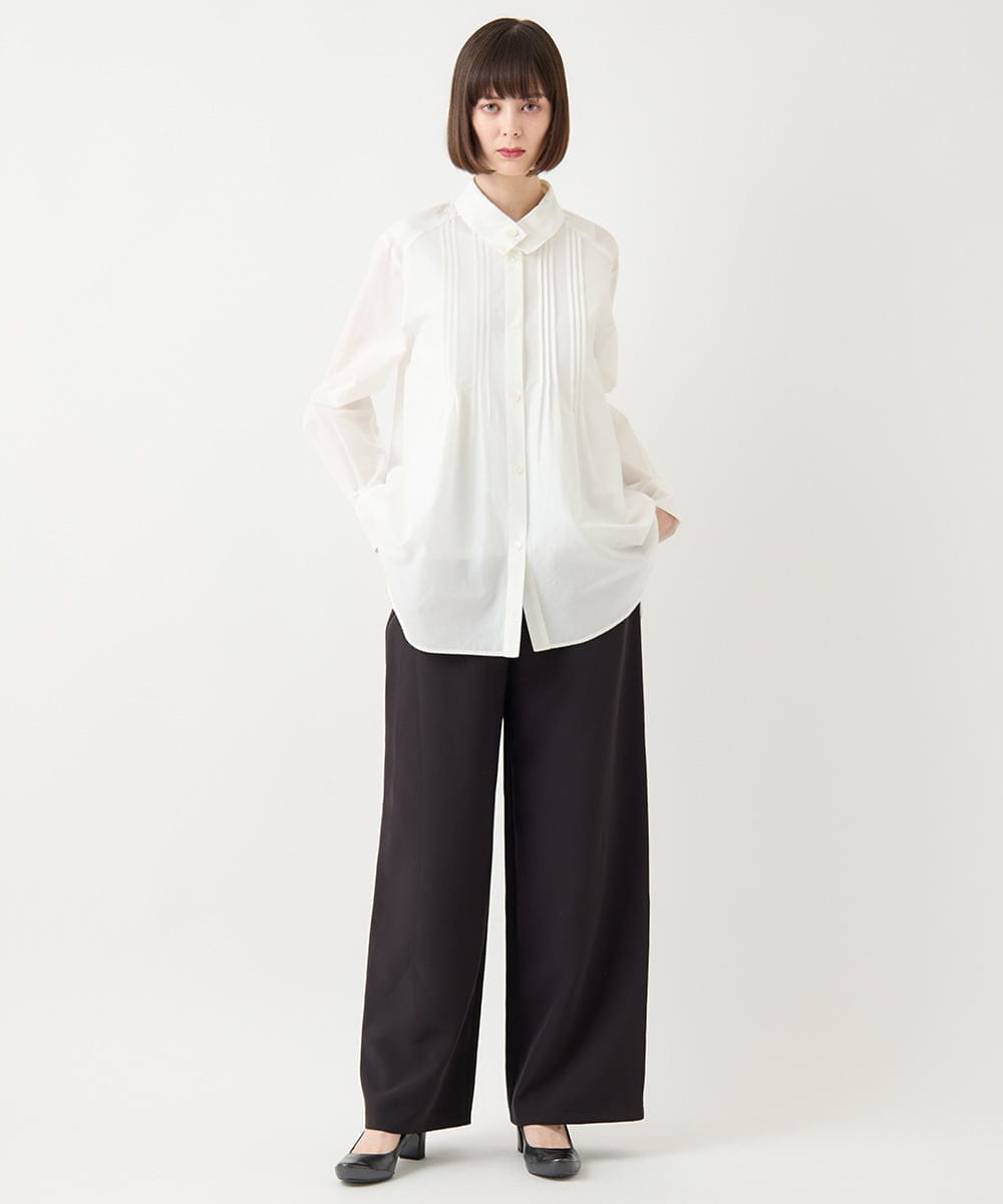 RLLAA32280 HIROKO BIS GRANDE(ヒロコ ビス グランデ) 【大きいサイズ】ダブルクロスワイドパンツ /洗える ベージュ