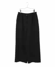 RLLAA32280 HIROKO BIS GRANDE(ヒロコ ビス グランデ) 【大きいサイズ】ダブルクロスワイドパンツ /洗える ブラック