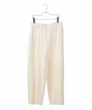 RLLAB21250 HIROKO BIS GRANDE(ヒロコ ビス グランデ) 【大きいサイズ】カシミヤタッチテーパードラインパンツ /洗える ホワイト