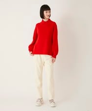 RLLAE20250 HIROKO BIS GRANDE(ヒロコ ビス グランデ) 【大きいサイズ】両面起毛デザインプルオンパンツ /洗える グレー