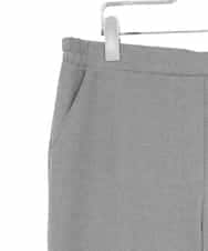 RLLAE20250 HIROKO BIS GRANDE(ヒロコ ビス グランデ) 【大きいサイズ】両面起毛デザインプルオンパンツ /洗える グレー