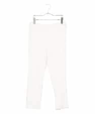 RLLAE20250 HIROKO BIS GRANDE(ヒロコ ビス グランデ) 【大きいサイズ】両面起毛デザインプルオンパンツ /洗える グレー