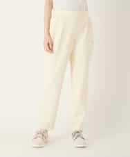 RLLAE20250 HIROKO BIS GRANDE(ヒロコ ビス グランデ) 【大きいサイズ】両面起毛デザインプルオンパンツ /洗える グレー