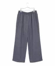 RLLAE21250 HIROKO BIS GRANDE(ヒロコ ビス グランデ) ネップツイードワイドプルオンパンツ ネイビー