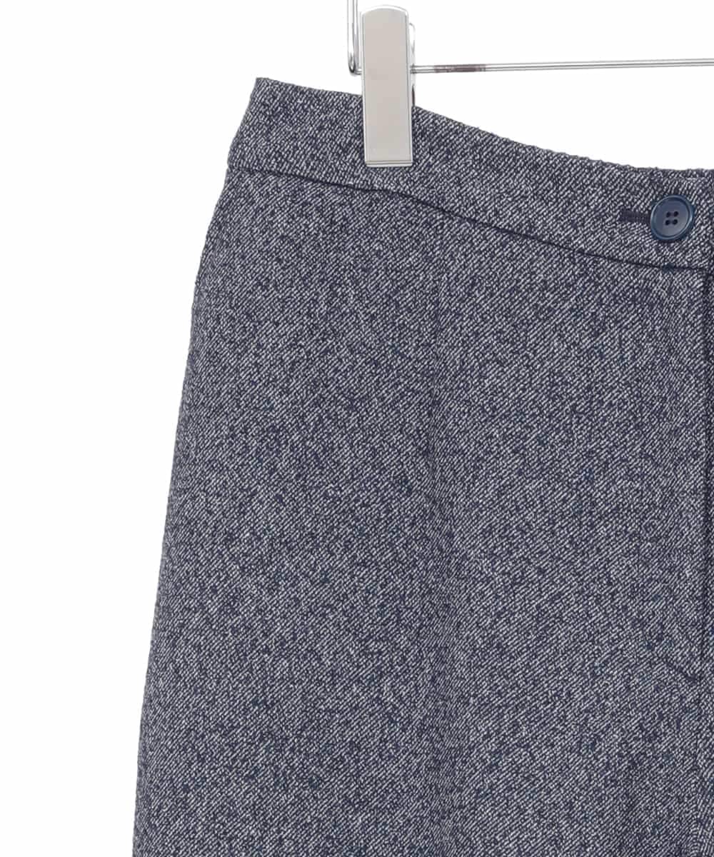 RLLAE21250 HIROKO BIS GRANDE(ヒロコ ビス グランデ) ネップツイードワイドプルオンパンツ ネイビー