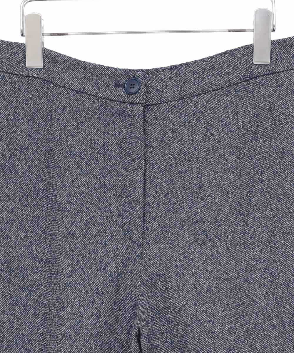 RLLAE21250 HIROKO BIS GRANDE(ヒロコ ビス グランデ) ネップツイードワイドプルオンパンツ ネイビー