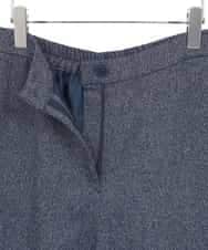 RLLAE21250 HIROKO BIS GRANDE(ヒロコ ビス グランデ) ネップツイードワイドプルオンパンツ ネイビー