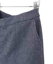 RLLAE21250 HIROKO BIS GRANDE(ヒロコ ビス グランデ) ネップツイードワイドプルオンパンツ ネイビー