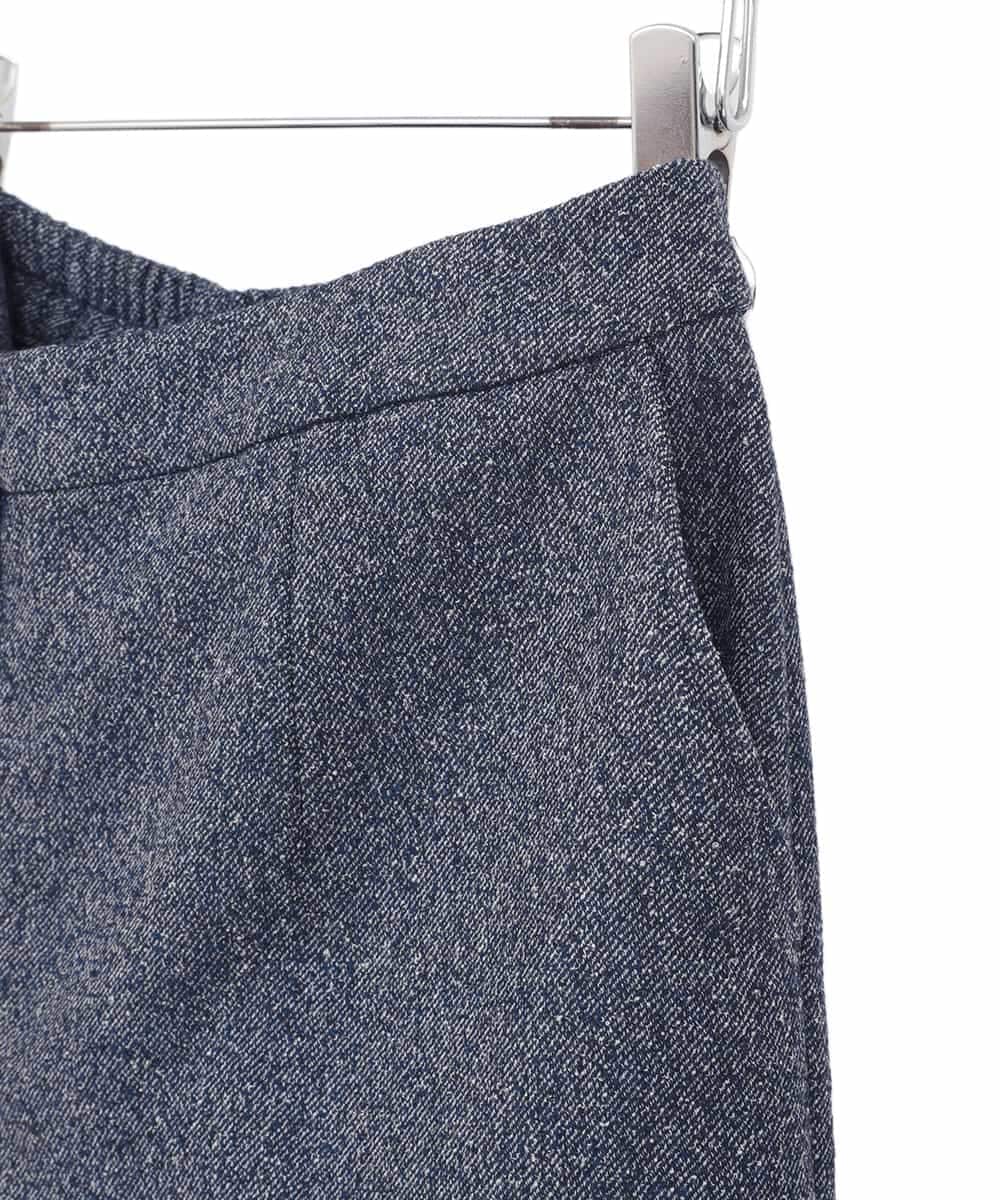 RLLAE21250 HIROKO BIS GRANDE(ヒロコ ビス グランデ) ネップツイードワイドプルオンパンツ ネイビー