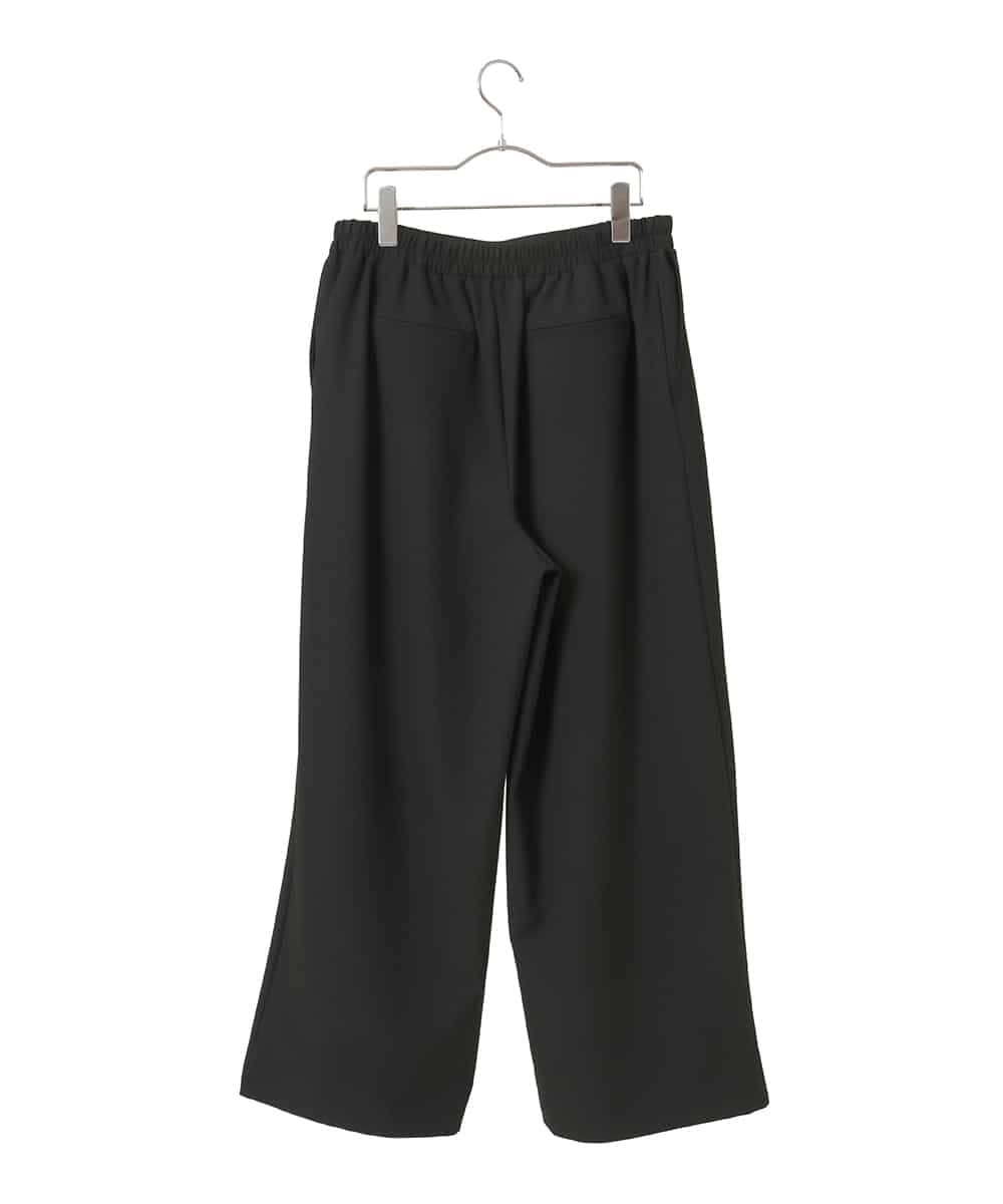 RLLAF30250 HIROKO BIS GRANDE(ヒロコ ビス グランデ) 【大きいサイズ/アルガンオイル加工】ストレッチワイドパンツ ブラック