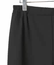 RLLAF30250 HIROKO BIS GRANDE(ヒロコ ビス グランデ) 【大きいサイズ/アルガンオイル加工】ストレッチワイドパンツ ブラック