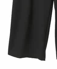 RLLAF30250 HIROKO BIS GRANDE(ヒロコ ビス グランデ) 【大きいサイズ/アルガンオイル加工】ストレッチワイドパンツ ブラック