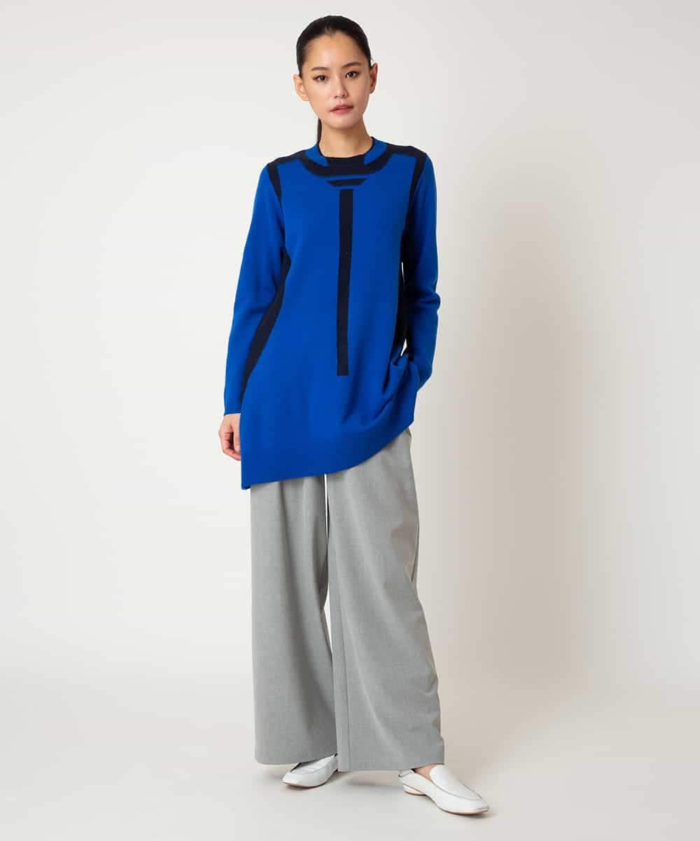 RLLAF30250 HIROKO BIS GRANDE(ヒロコ ビス グランデ) 【大きいサイズ/アルガンオイル加工】ストレッチワイドパンツ ブラック