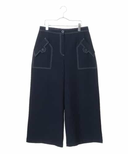 RLLAS36270 HIROKO BIS GRANDE 【洗濯機で洗える】アクセントポケットフランネルワイドパンツ