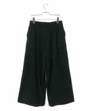 RLLAV20280 HIROKO BIS GRANDE(ヒロコ ビス グランデ) 【洗える】カーゴポケットデザインワイドパンツ グリーン