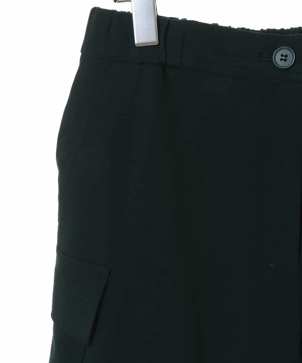 RLLAV20280 HIROKO BIS GRANDE(ヒロコ ビス グランデ) 【洗える】カーゴポケットデザインワイドパンツ グリーン