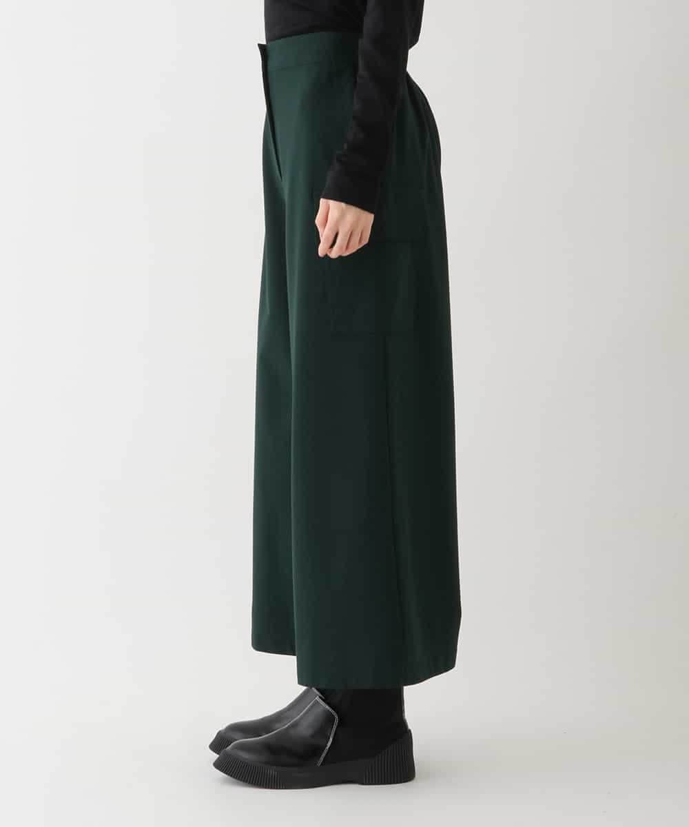 RLLAV20280 HIROKO BIS GRANDE(ヒロコ ビス グランデ) 【洗える】カーゴポケットデザインワイドパンツ グリーン