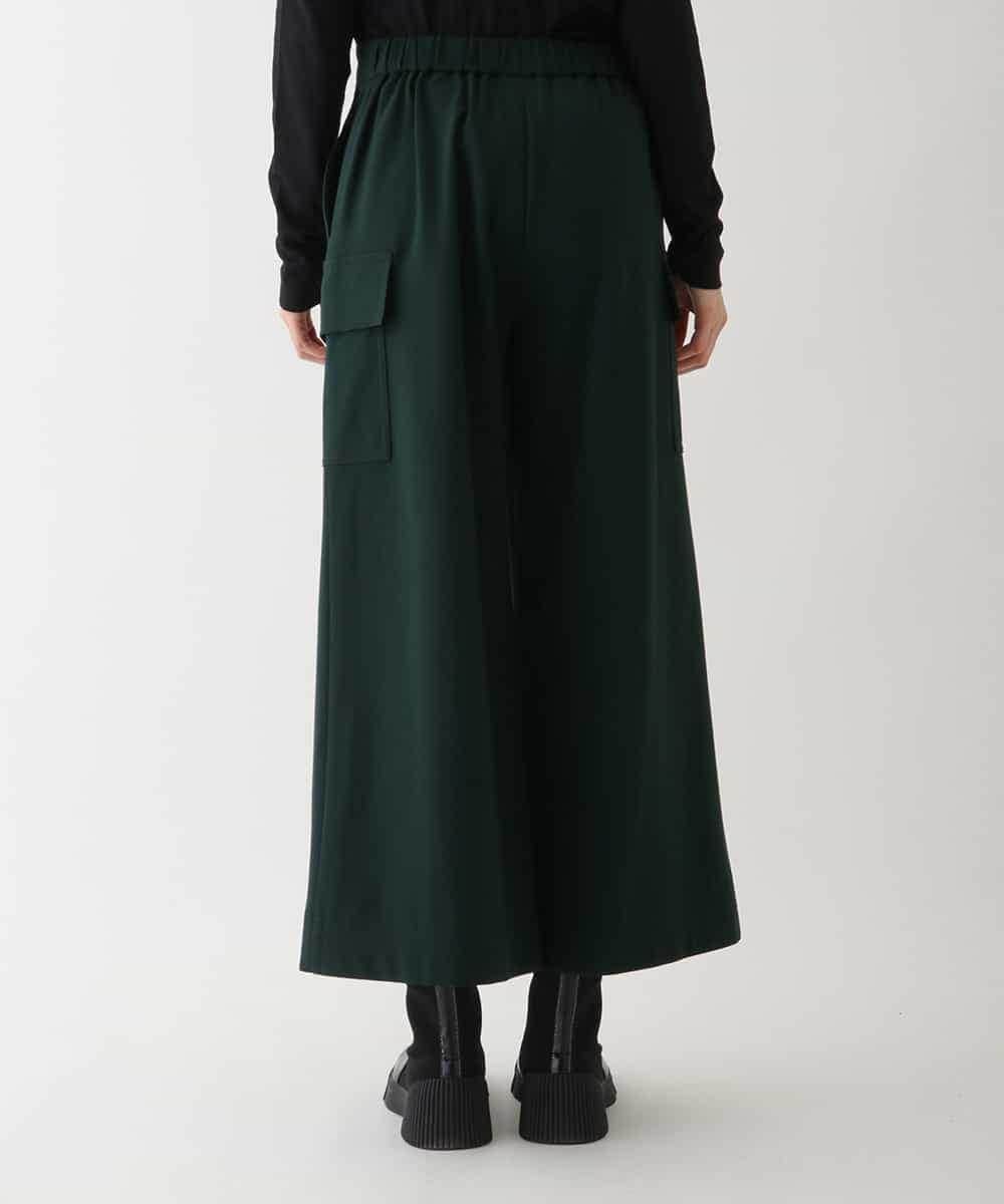 RLLAV20280 HIROKO BIS GRANDE(ヒロコ ビス グランデ) 【洗える】カーゴポケットデザインワイドパンツ グリーン