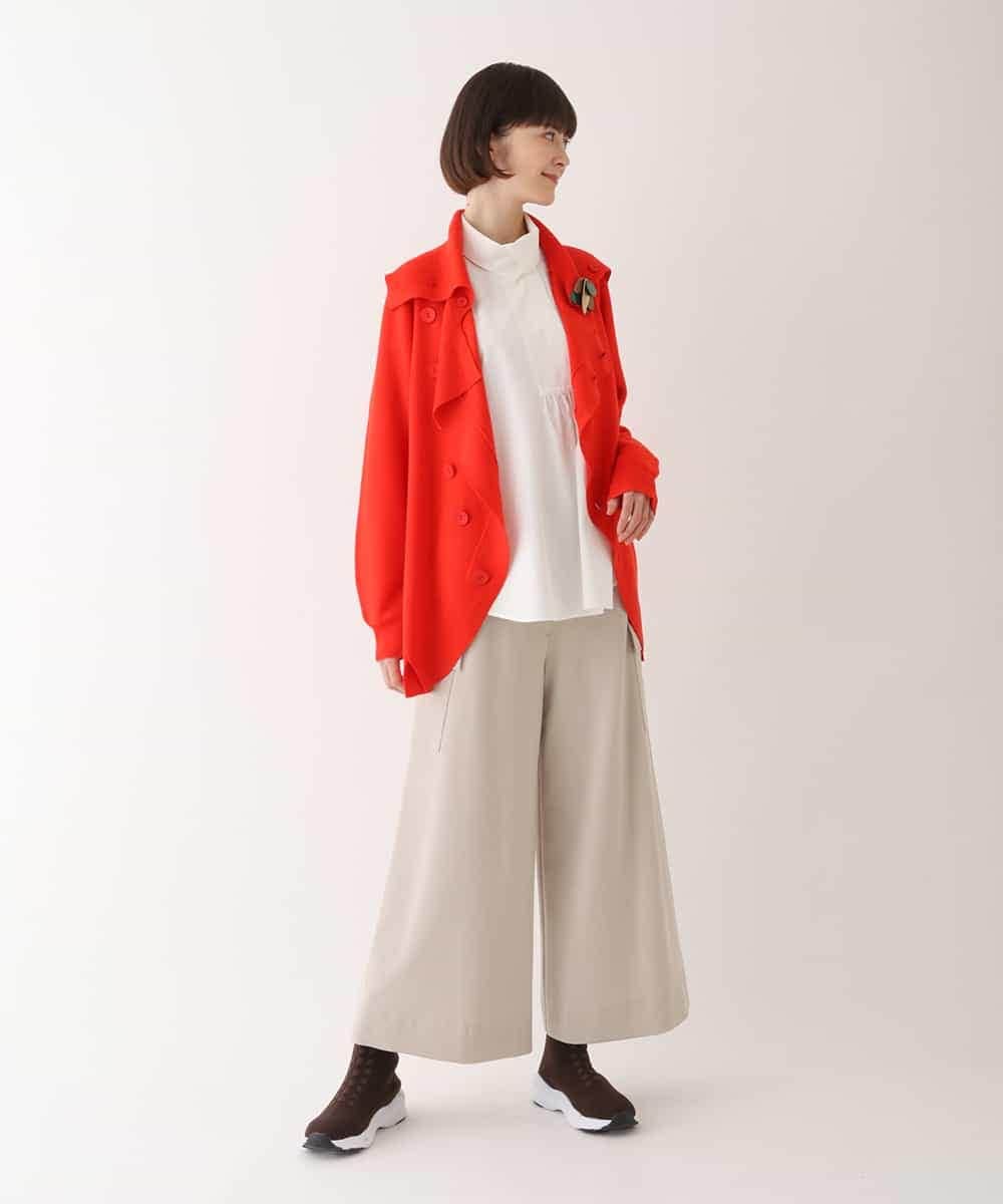 RLLAV20280 HIROKO BIS GRANDE(ヒロコ ビス グランデ) 【洗える】カーゴポケットデザインワイドパンツ グリーン