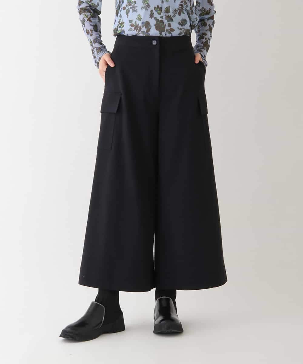 RLLAV20280 HIROKO BIS GRANDE(ヒロコ ビス グランデ) 【洗える】カーゴポケットデザインワイドパンツ ネイビー