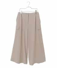 RLLAV20280 HIROKO BIS GRANDE(ヒロコ ビス グランデ) 【洗える】カーゴポケットデザインワイドパンツ アイボリー