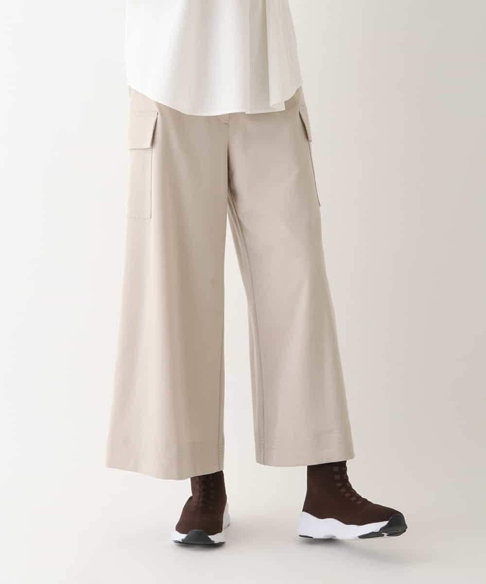 RLLAV20280 HIROKO BIS GRANDE(ヒロコ ビス グランデ) 【洗える】カーゴポケットデザインワイドパンツ アイボリー