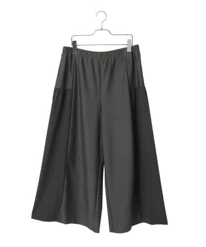 RLLCE01200 HIROKO BIS GRANDE 【大きいサイズ/日本製】エアシルキー切り替えギャザーパンツ