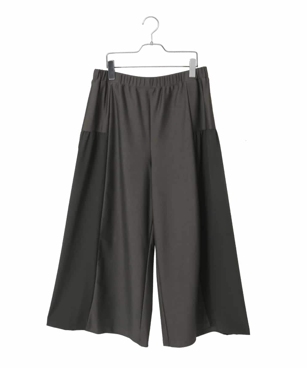 RLLCE01200 HIROKO BIS GRANDE 【大きいサイズ/日本製】エアシルキー切り替えギャザーパンツ