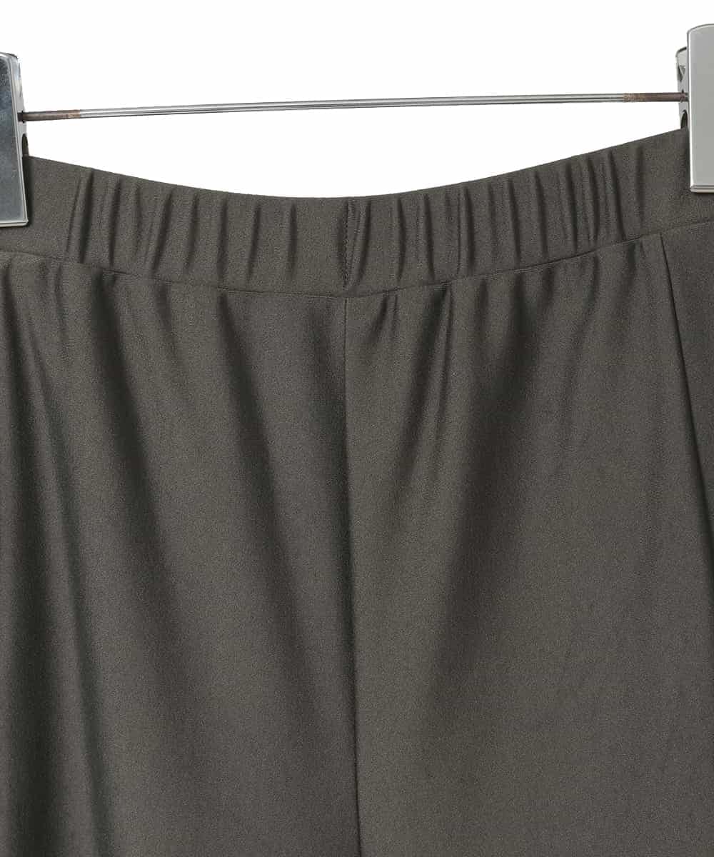 RLLCE01200 HIROKO BIS GRANDE(ヒロコ ビス グランデ) 【大きいサイズ/日本製】エアシルキー切り替えギャザーパンツ カーキ