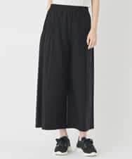 RLLCE01200 HIROKO BIS GRANDE(ヒロコ ビス グランデ) 【大きいサイズ/日本製】エアシルキー切り替えギャザーパンツ ブラック